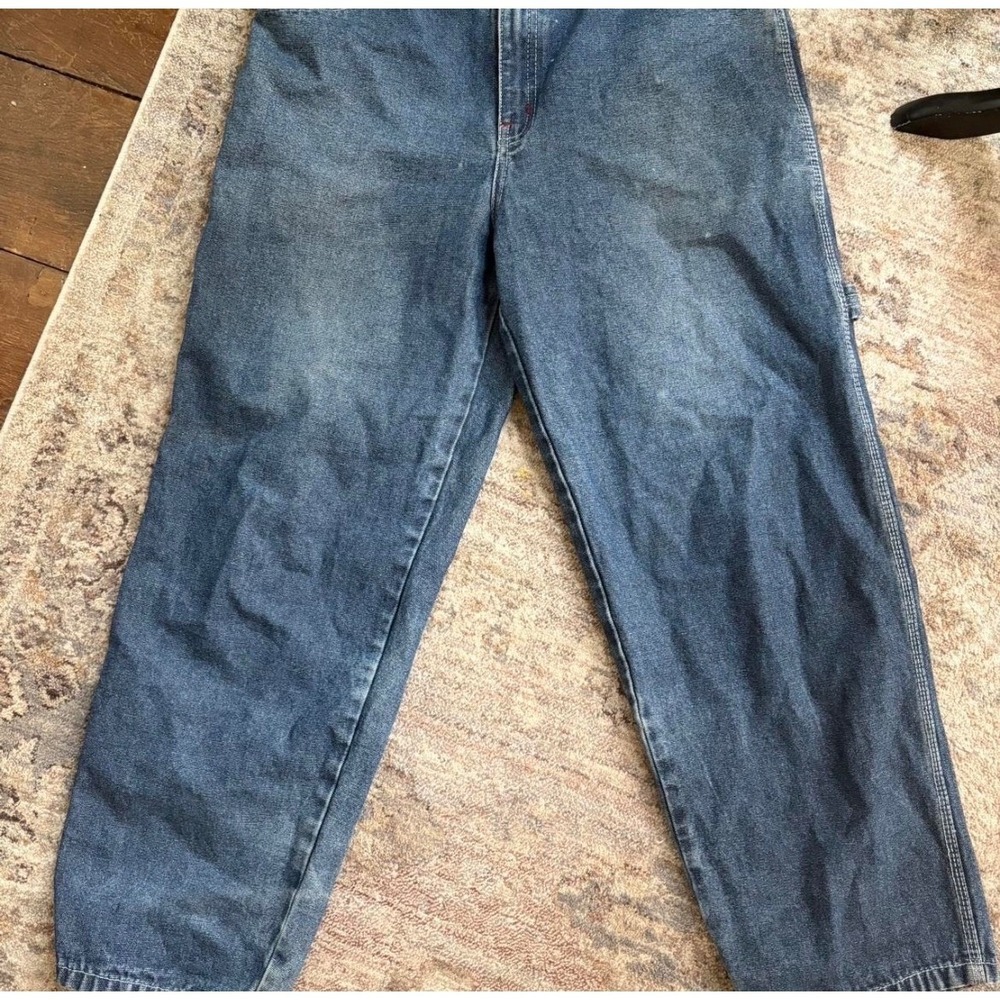 Vintage Iceberg Men's Jeans 36X30 Medium Wash Wide Leg Baggy Made In Italy Denim